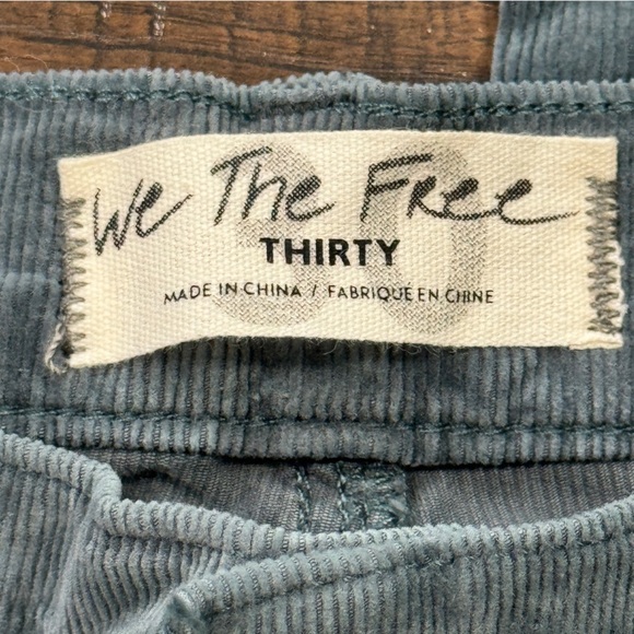 Free People Sun Chaser Corduroy Skinny‎ Morning Waves Pant Size 30 Women - Picture 6 of 12